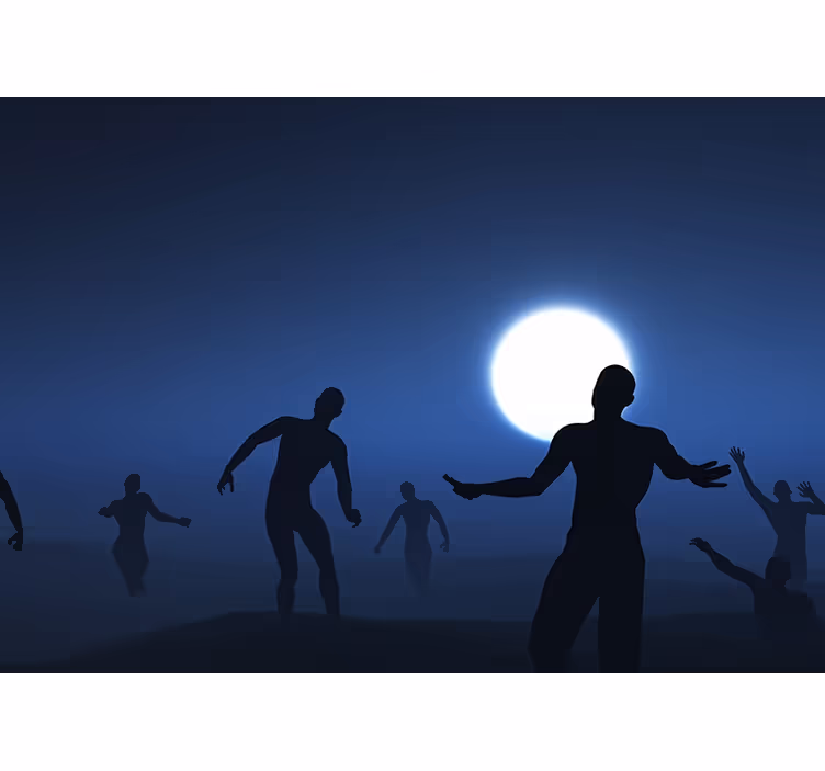 Fototapeta fantasy postacie w blasku księżyca - TenStickers