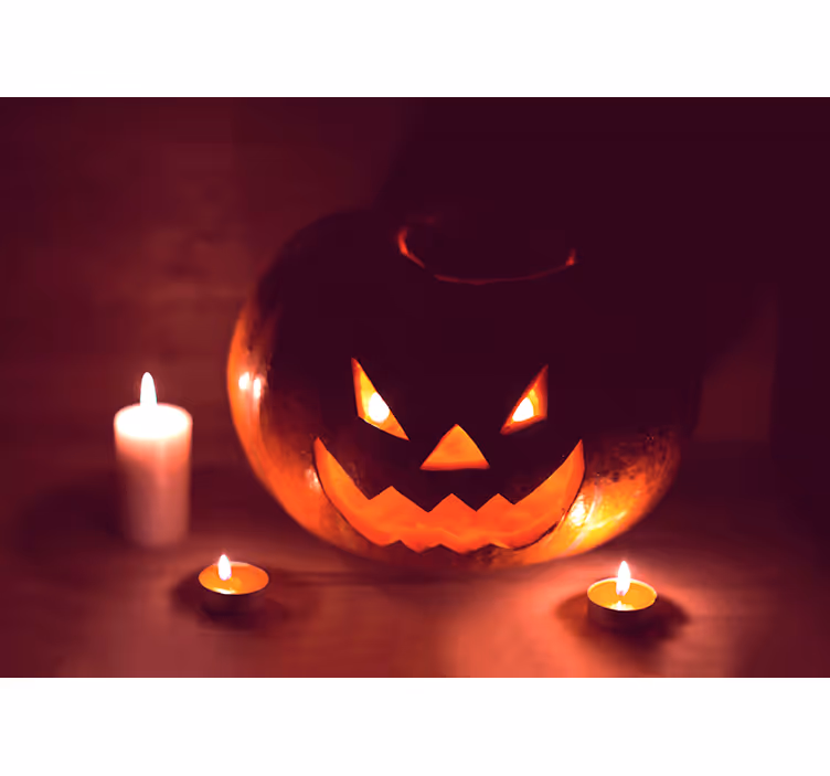 Fototapeta Halloween przerażający blask dyni - TenStickers