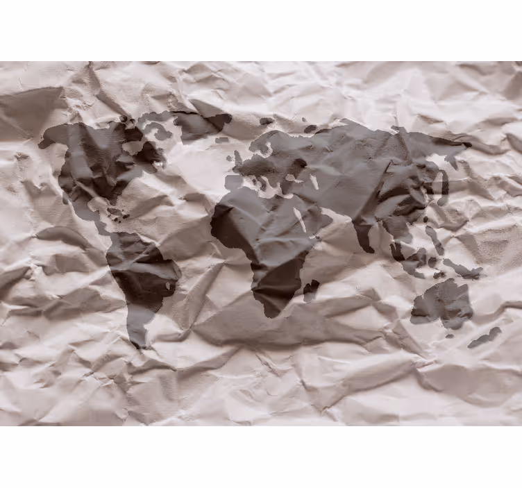 Fototapeta z mapą świata szkic świata geograficznego - TenStickers