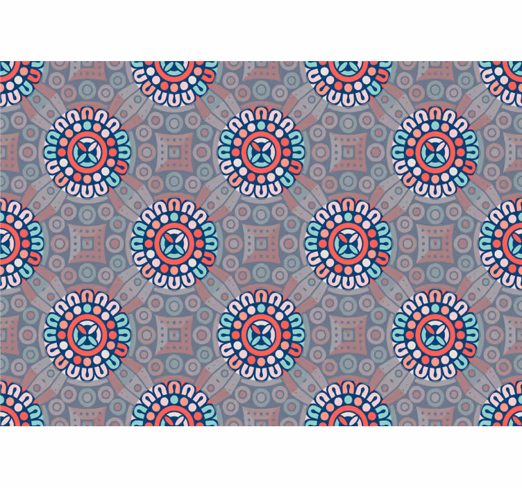 Fototapeta tekstury i wzory geometryczne motywy kwiatowe - TenStickers