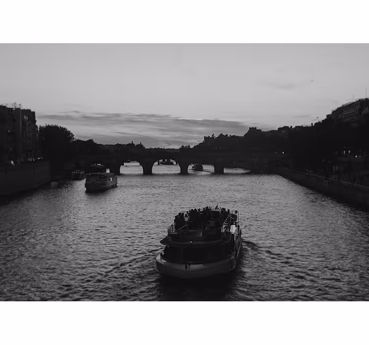 Fototapeta miasto widok na rzekę paryż - TenStickers