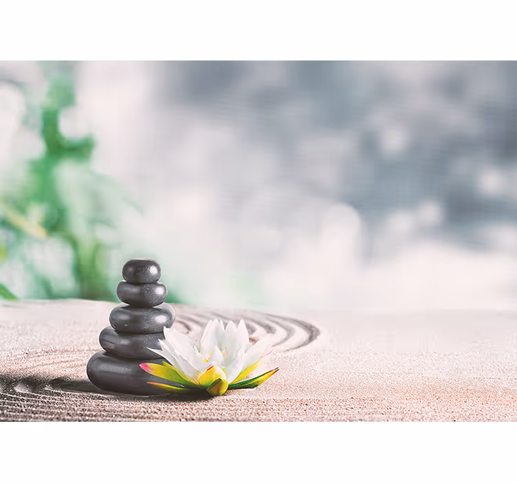 Fototapeta zen spokojne układanie kamieni - TenStickers