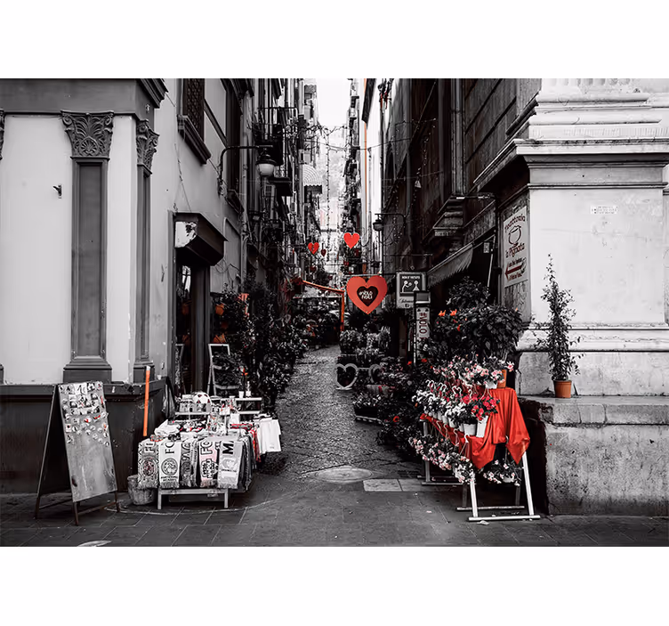 Fototapeta miasto urocze kwiaty uliczne - TenStickers