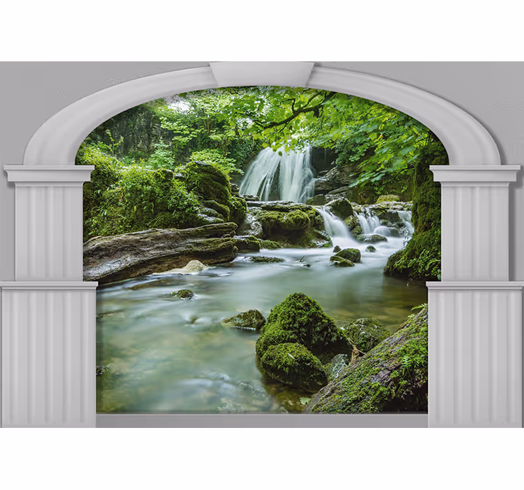 Fototapeta natura delikatny widok wodospadu - TenStickers