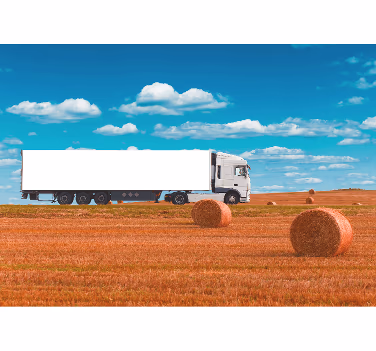 Fototapeta z pojazdami transport bel siana - TenStickers