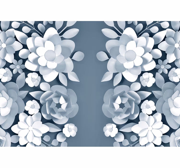 Fototapeta w kwiaty z eleganckimi motywami botanicznymi - TenStickers