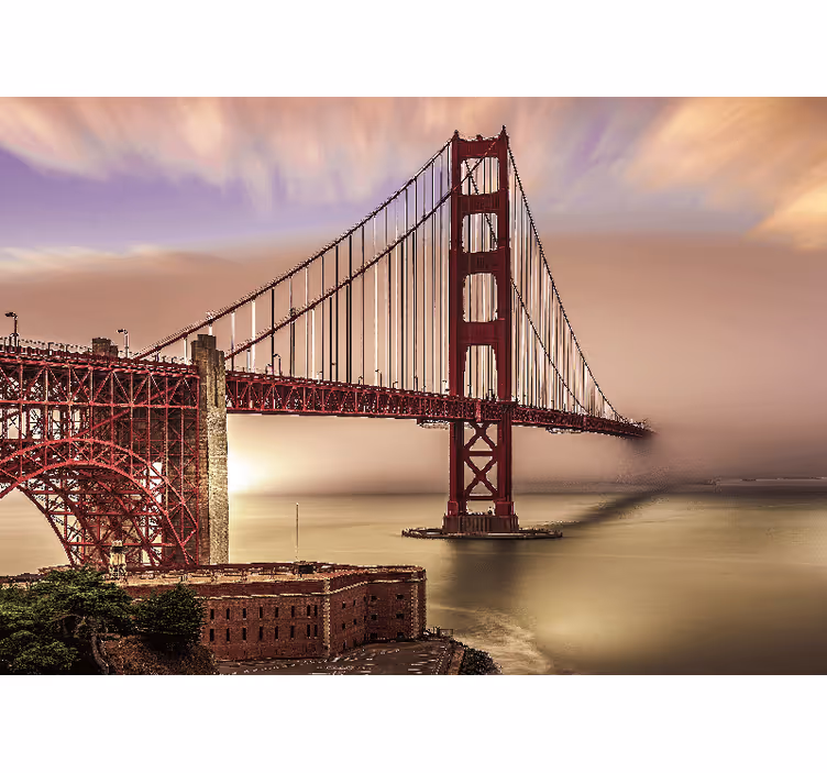 Fototapeta do gabinetu Mgła golden gate - TenStickers