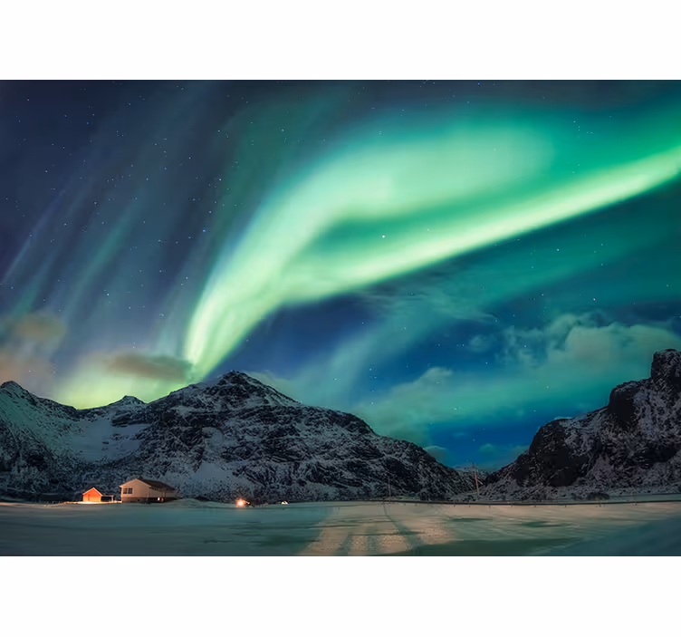 Fototapeta natura zjawisko aurory borealnej - TenStickers