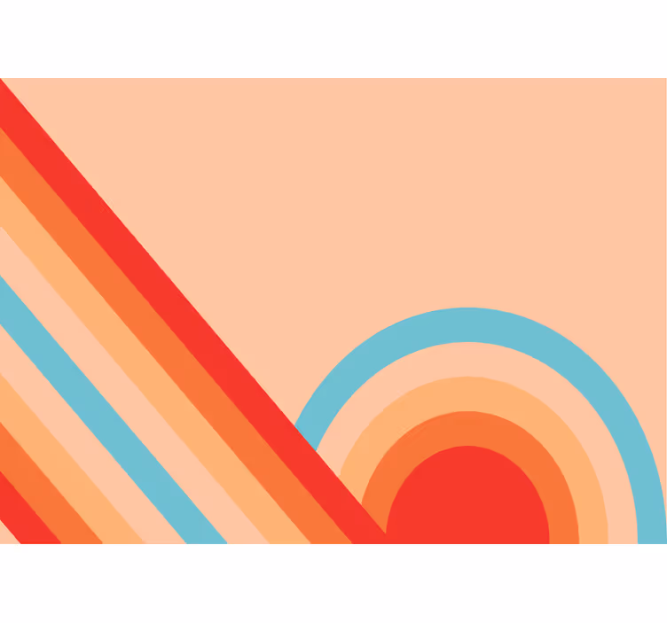 Fototapeta tekstury i wzory w stylu retro geometrycznym - TenStickers
