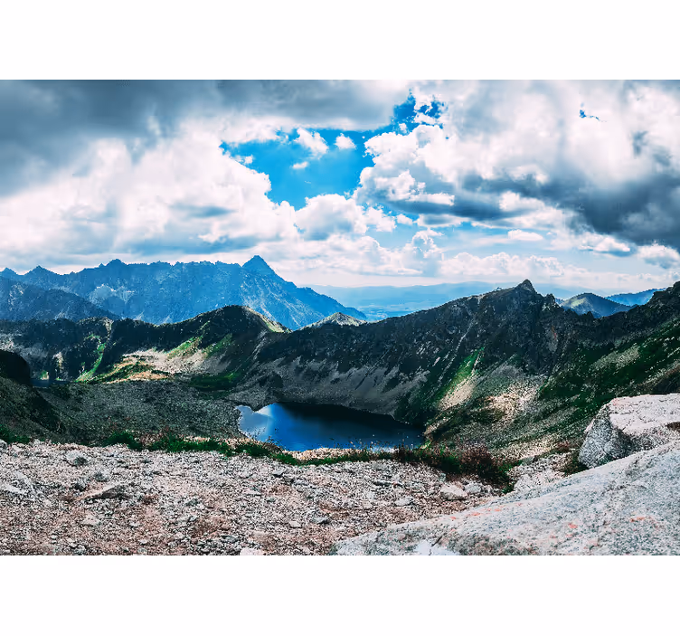 Fototapeta krajobraz jezioro w grand mountain - TenStickers