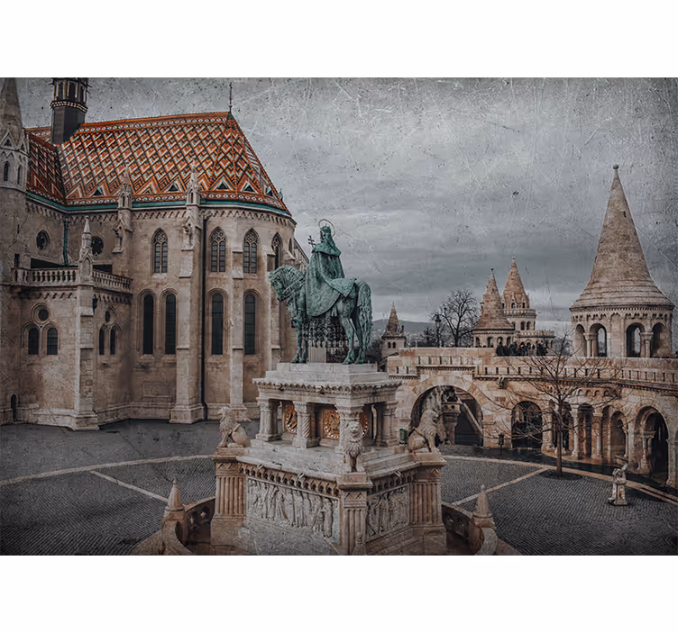 Fototapeta miasto widok na zamek w budapeszcie - TenStickers