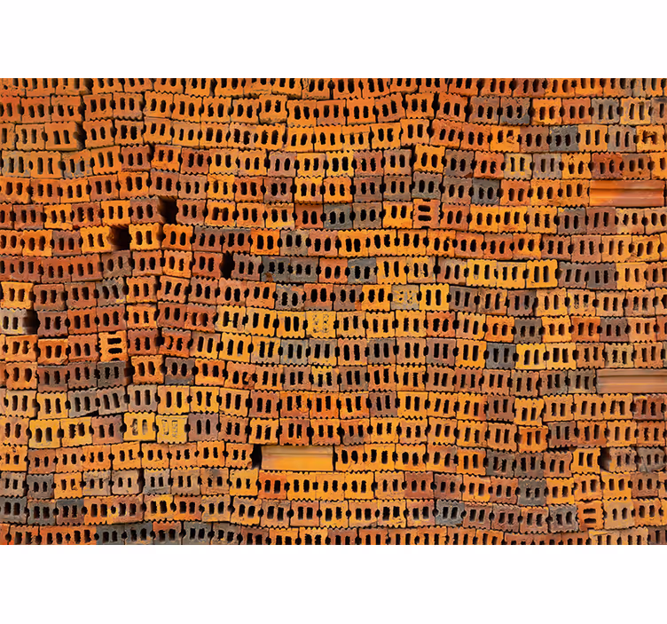 Fototapeta cegła wzór cegieł ułożonych w stosy - TenStickers