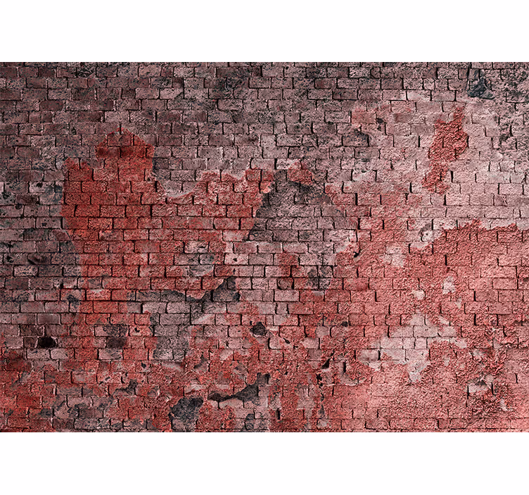 Fototapeta cegła teksturowana czerwona powierzchnia - TenStickers