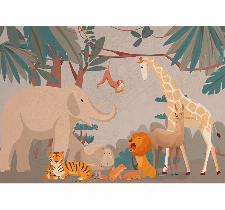 Fototapeta zwierzęta safari, zbieranie zwierząt - TenStickers