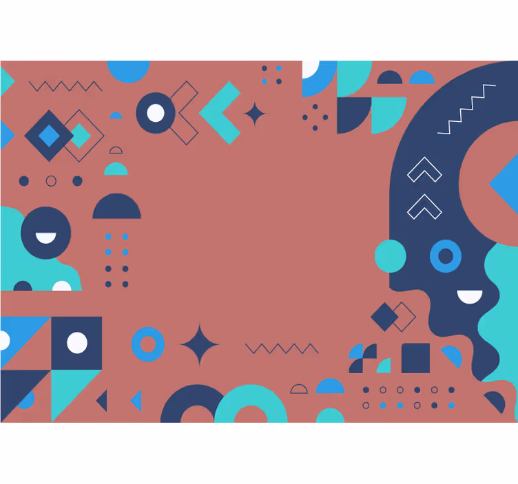 Fotoapeta abstrakcyjna w geometrycznym wzorze - TenStickers