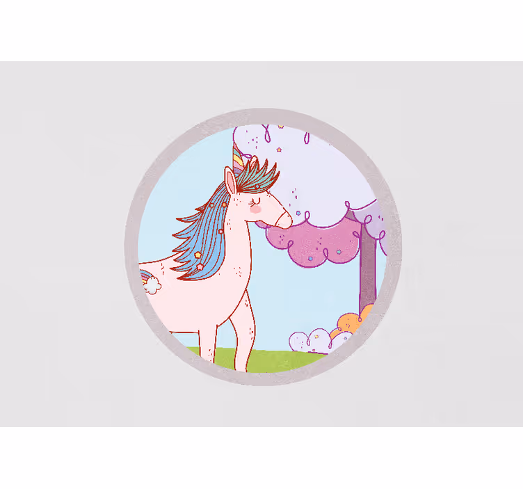 Fototapeta w serca zabawna fantazja o jednorożcu - TenStickers