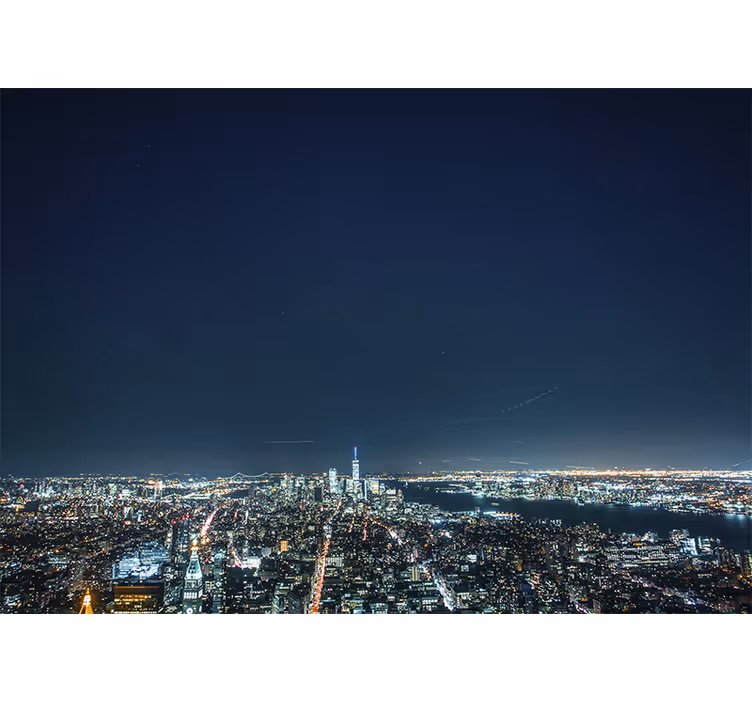 Fototapeta nowy jork widok na skyline nocą - TenStickers