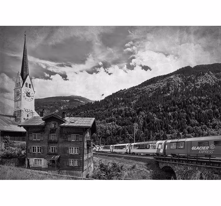 Fototapeta miasto historyczny krajobraz szwajcarii - TenStickers
