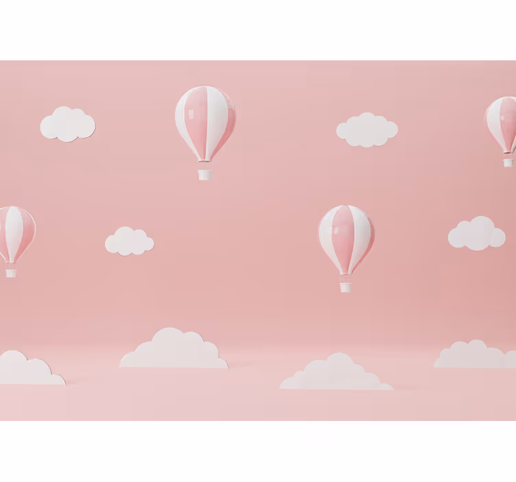 Fototapeta w serca kolorowe balony na niebie - TenStickers