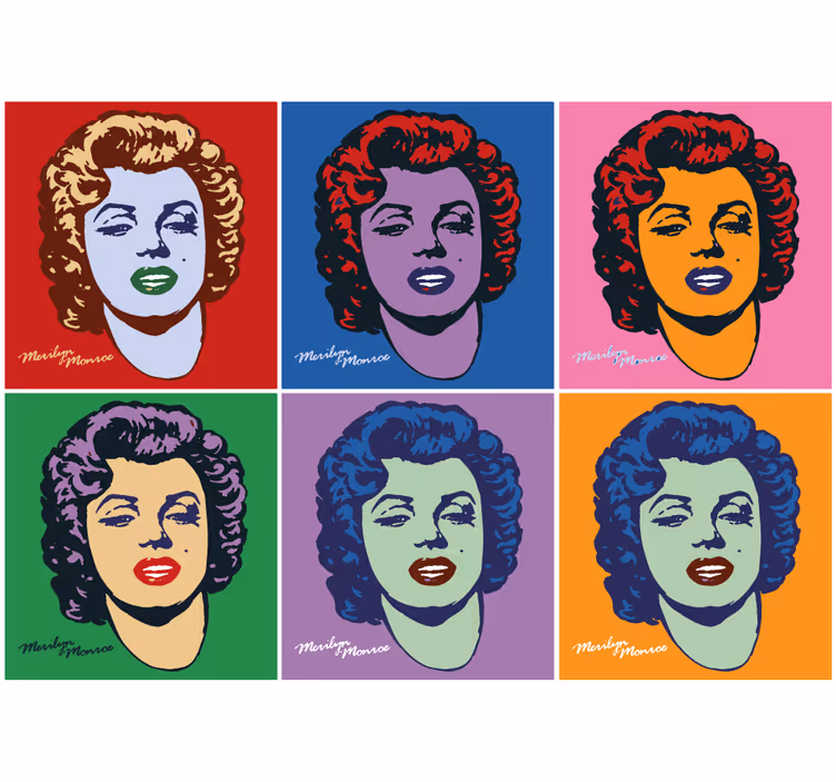 Fototapeta artystyczna portrety w stylu pop art - TenStickers