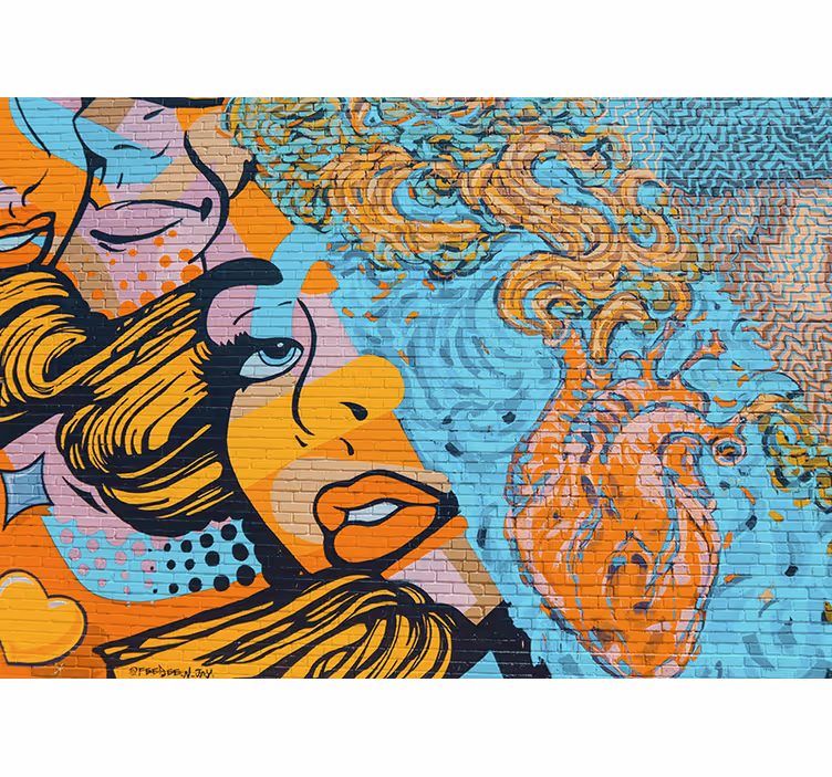 Fototapeta street art kolorowa ekspresja miejska - TenStickers