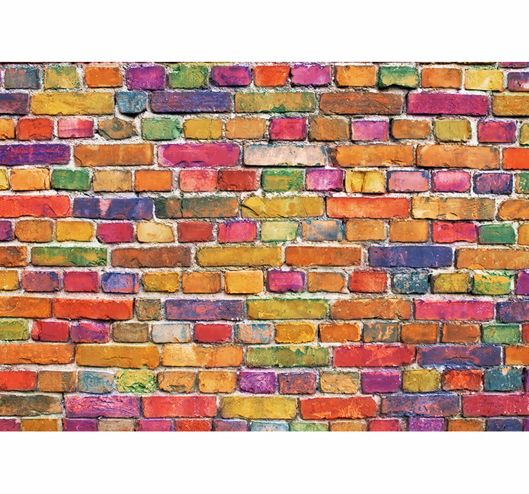 Fototapeta street art kolorowy wzór cegły - TenStickers