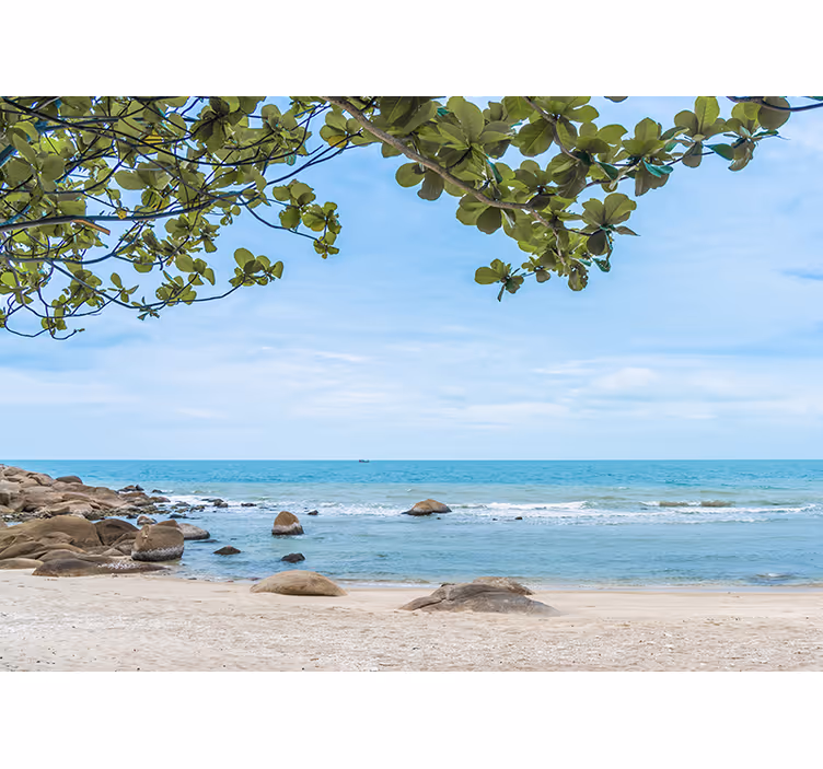 Fototapeta natura spokojny widok na plażę - TenStickers