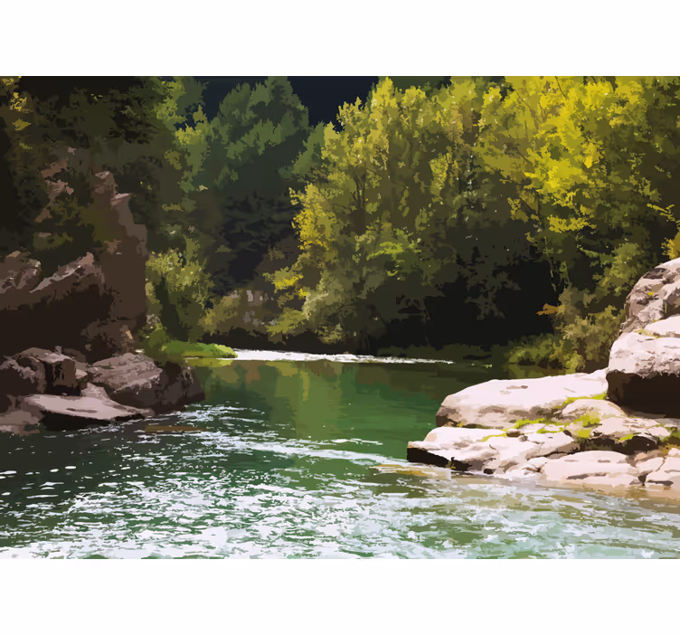 Fototapeta natura spokojny krajobraz wodny - TenStickers