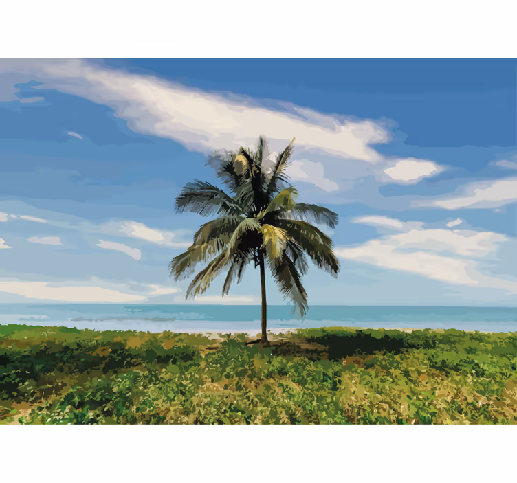 Fototapeta natura krajobraz z palmami - TenStickers