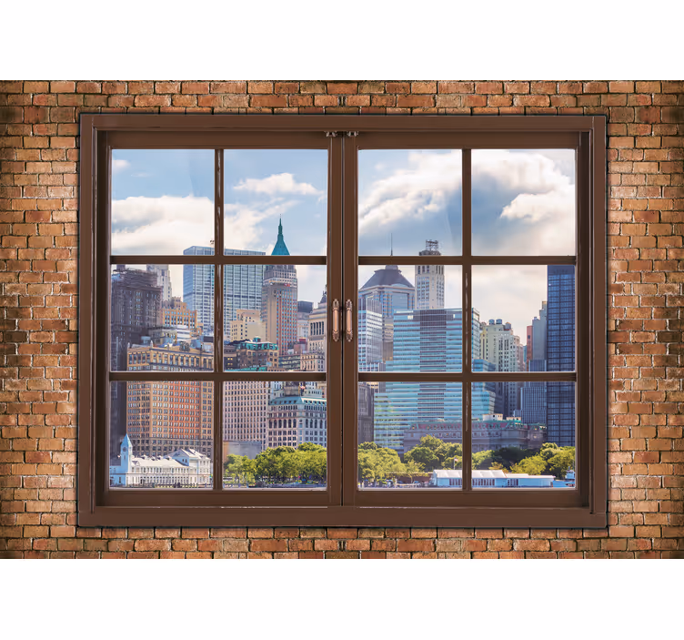 Fototapeta nowy jork widok na manhattan - TenStickers