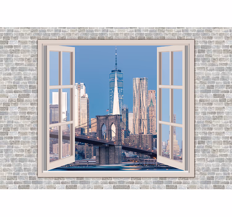Fototapeta Nowy Jork widoki manhattanu czyste niebo - TenStickers