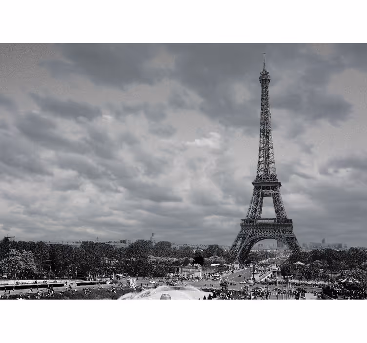 Fototapeta paryż widoki na wieżę eiffla - TenStickers