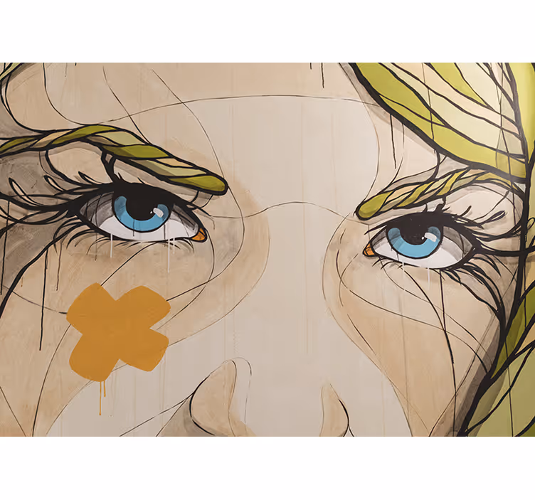 Fototapeta artystyczna oczy z emocjami - TenStickers