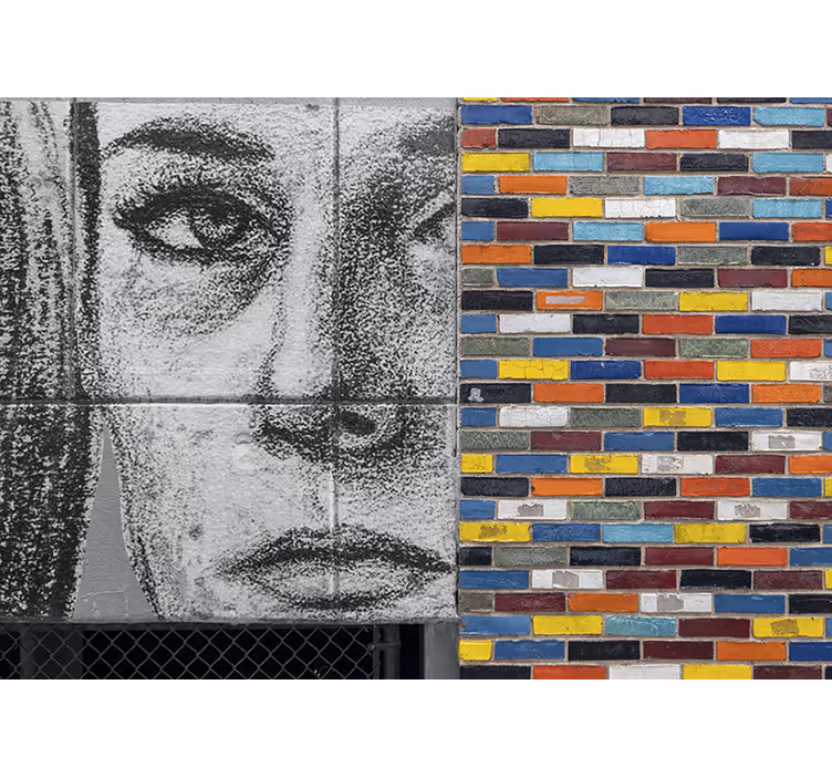 Fototapeta street art unikalny portret miejski - TenStickers