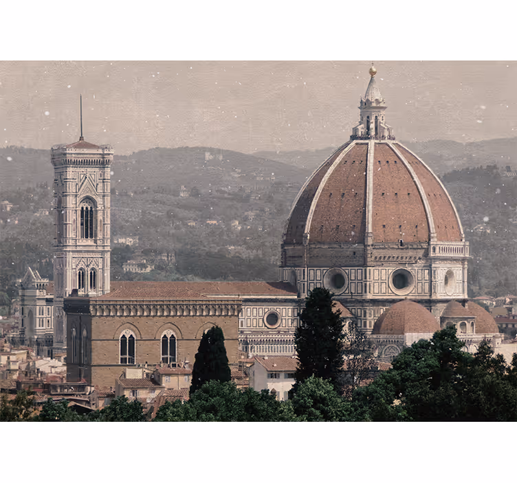 Fototapeta miasto widok na katedrę we florencji - TenStickers