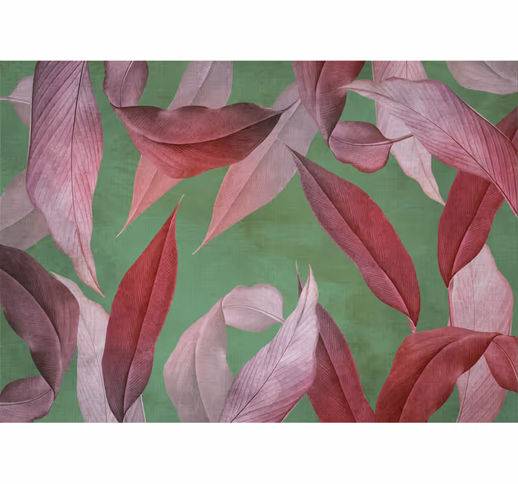 Fototapeta w kwiaty projekt liścia orchidei - TenStickers
