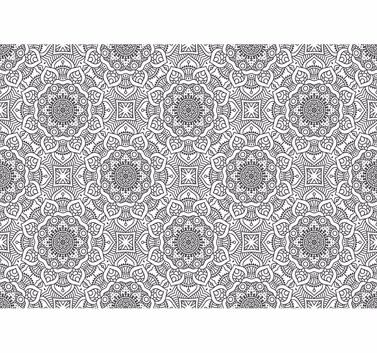 Fototapeta mandala z misternymi wzorami geometrycznymi - TenStickers