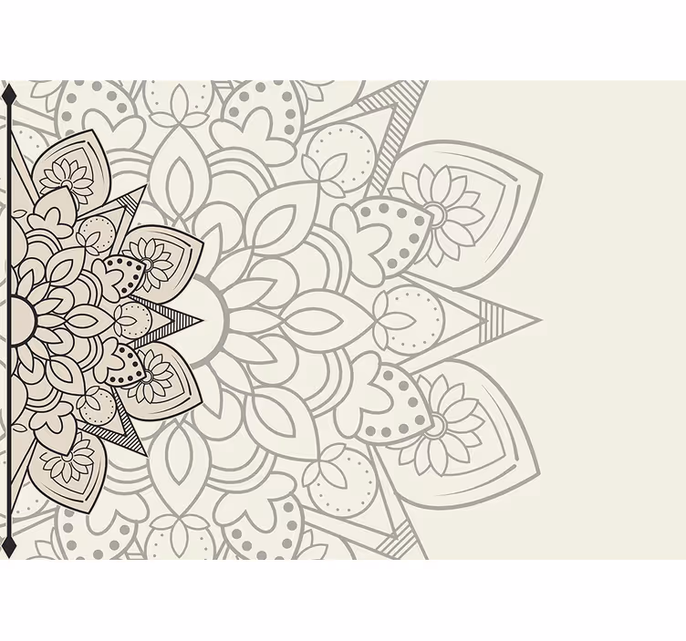 Fototapeta mandala w bogaty kwiatowy wzór - TenStickers