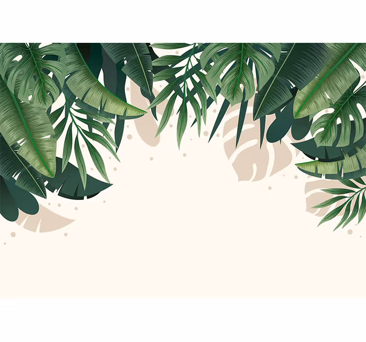 Tapetya natura liściasta tropikalna zasłona - TenStickers
