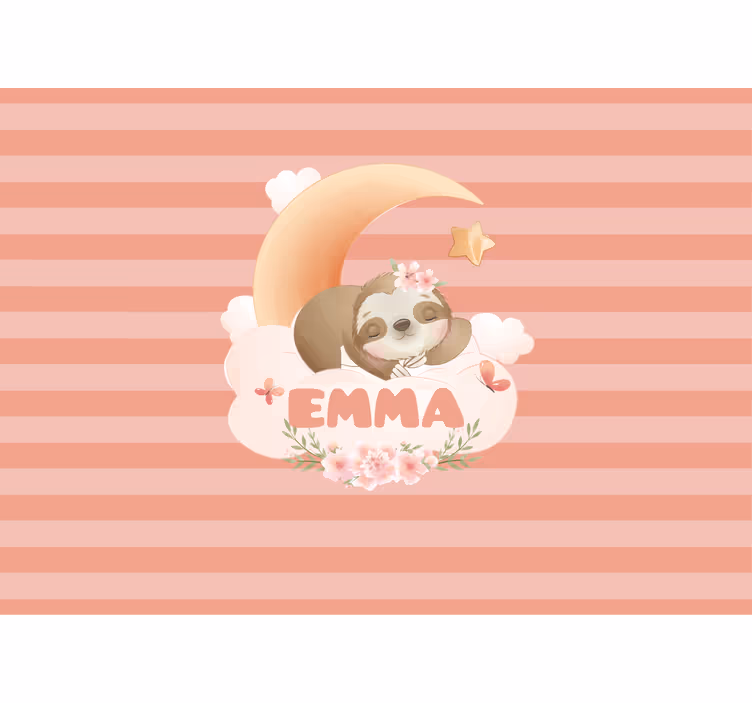Fototapeta do pokoju dziecka leniwiec z księżycem - TenStickers