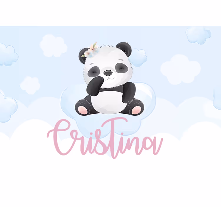 Fototapeta zwierzęta uroczy wzór pandy - TenStickers