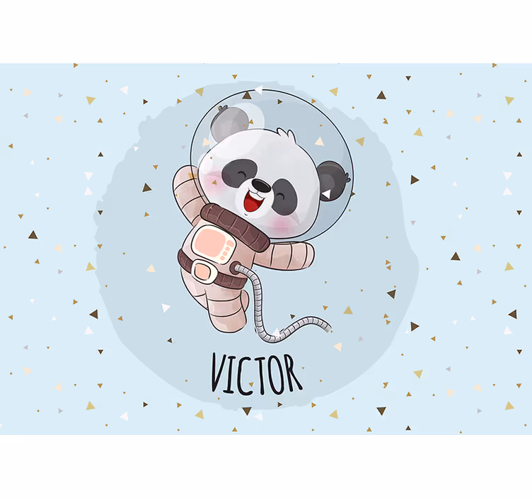Fototapeta zwierzęta szczęśliwa pandka astronauta - TenStickers