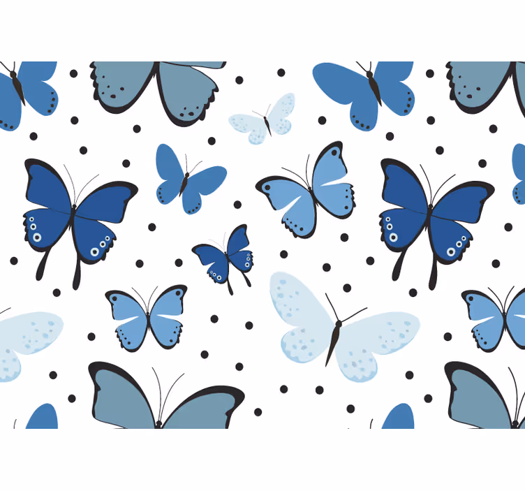 Fototapeta do pokoju dziecka w niebieskie motyle - TenStickers