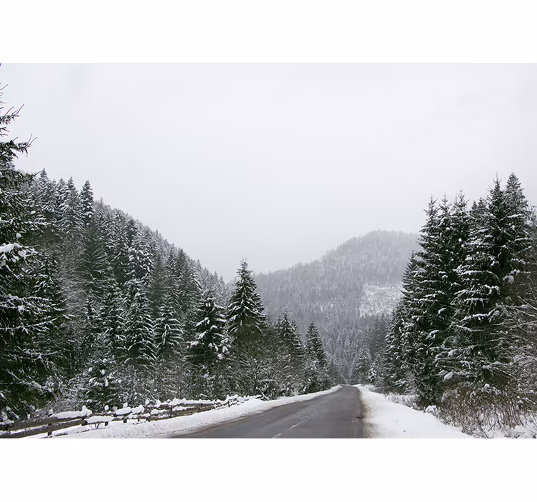 Fototapeta góry w lodowym krajobrazie - TenStickers