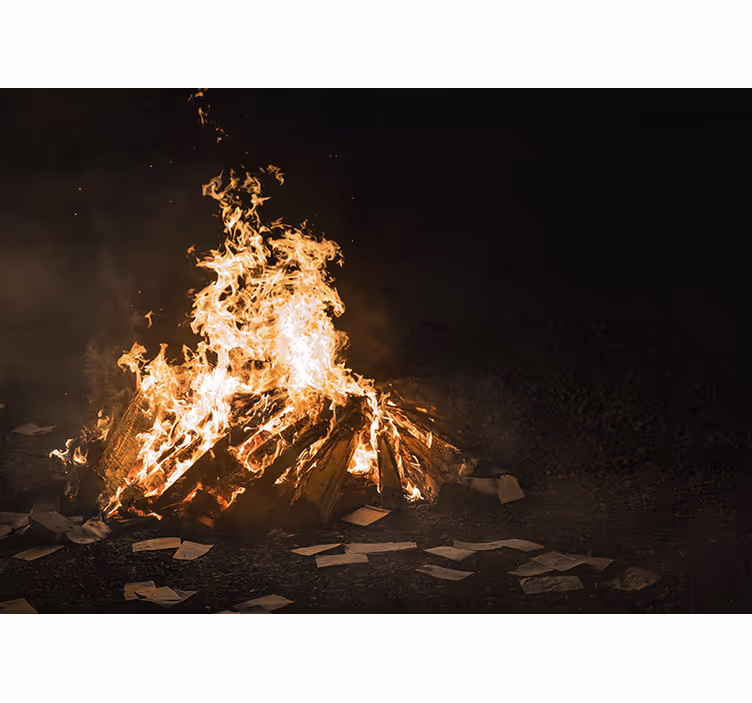 Fotoapeta abstrakcyjna scena płonącego ogniska - TenStickers