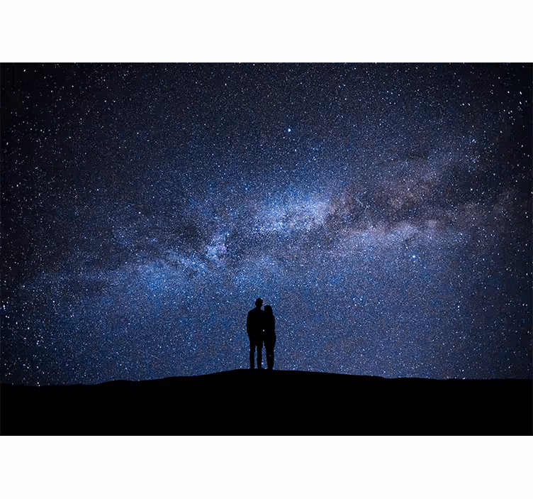 Fototapeta w serca nocne niebo miłości - TenStickers