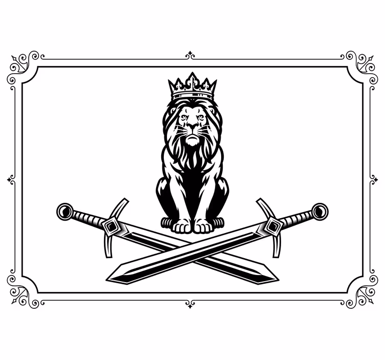 Tapeta lwy ikona majestatycznego lwa - TenStickers