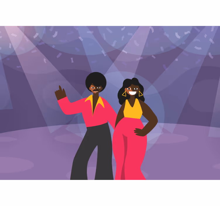 Fototapeta muzyka para tańcząca disco - TenStickers