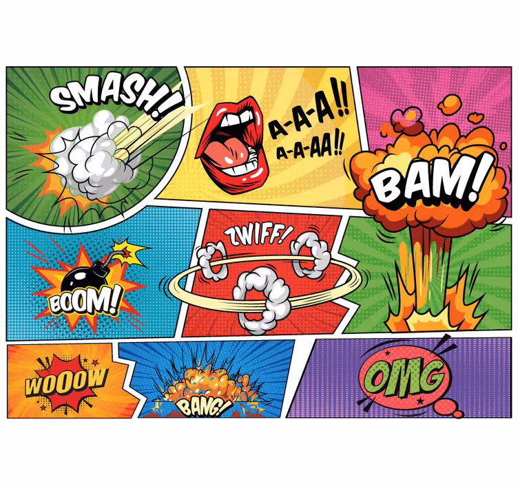 Fototapeta street art w stylu komiksowym - TenStickers