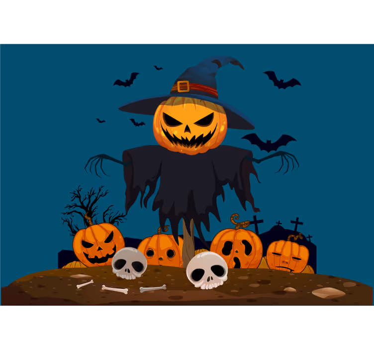 Fototapeta halloween straszny kucyk z dyni - TenStickers